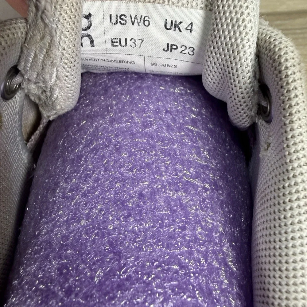 On Cloud 5 Terry Women's Glacier/Lunar Gray Size 6 US Running Shoes Sneakers